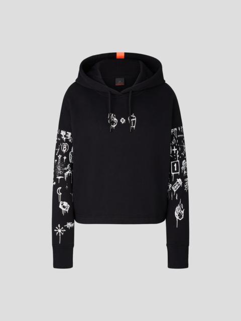 BOGNER Cosa Sweatshirt hoodie in Black/White