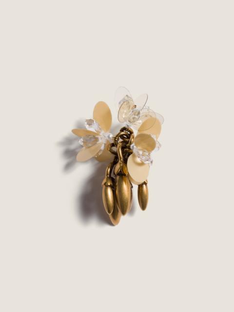Miu Miu Single metal earring with crystals
