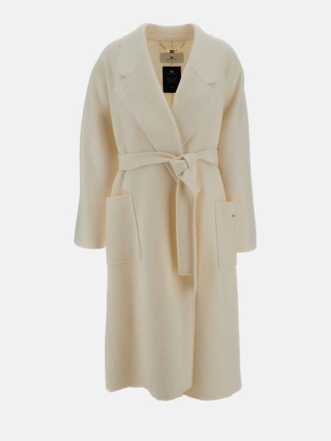 ELISABETTA FRANCHI Wool coat double-breasted