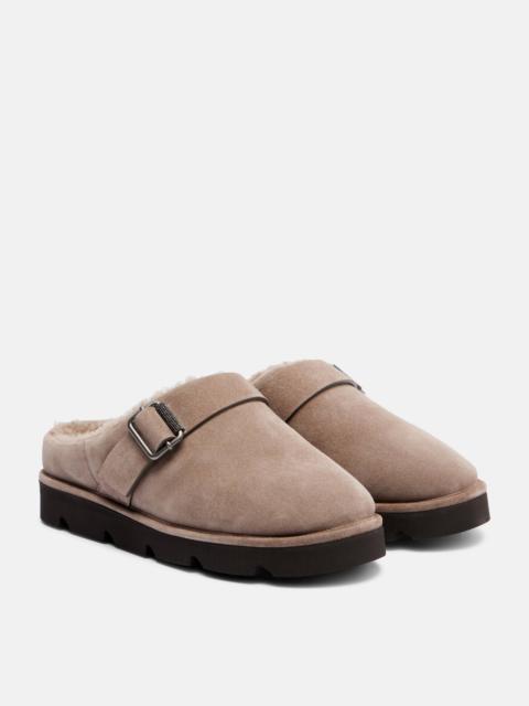 Brunello Cucinelli Monili suede slippers