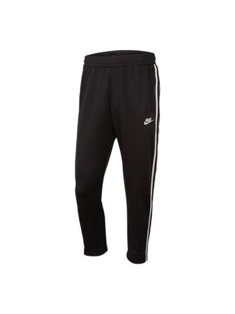 Nike Nike Side Stripe Print Pants Foot Zipper Knit Sports Trousers Men's Black AR2247-010