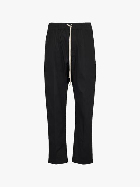 Drawstring-waist relaxed-fit cotton trousers