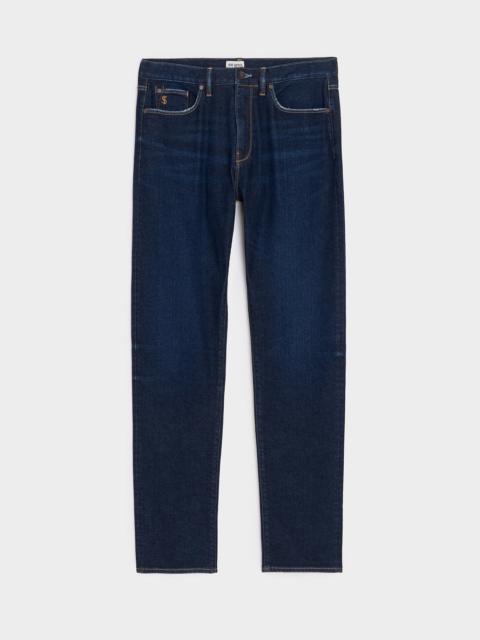 TODD SNYDER High-Rise Slim Stretch Jean in Dark Indigo