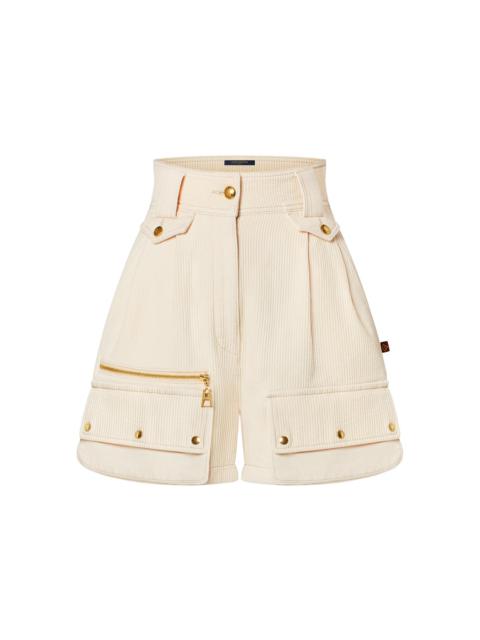 Louis Vuitton Ribbed Denim Safari Shorts