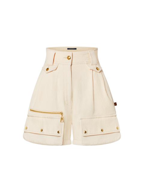 Louis Vuitton Ribbed Denim Safari Shorts