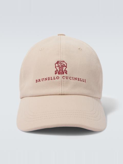 Brunello Cucinelli Logo cotton canvas baseball cap