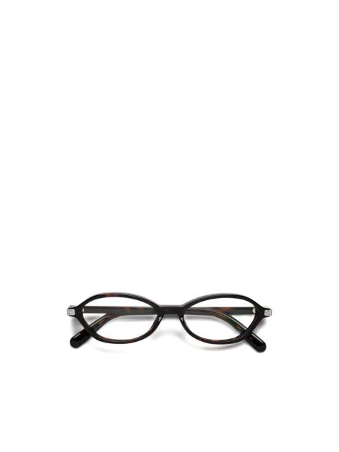 MM6 Maison Margiela tortoiseshell-effect oval-frame glasses