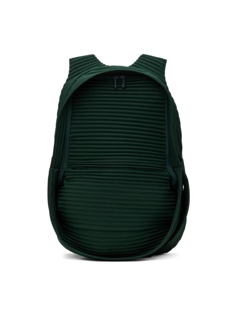 Green Pleats Daypack Backpack
