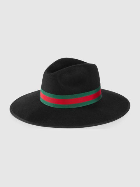 GUCCI Felted wool wide-brimmed hat