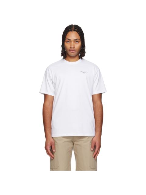 Givenchy White 'GIVENCHY' Stamp Print T-shirt