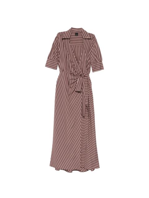 PINKO Pinko Striped Maxi Shirt Dress