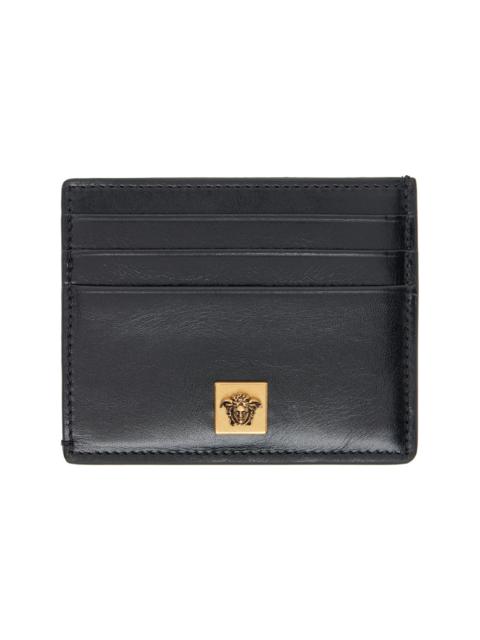 VERSACE Black Severine Leather Card Holder