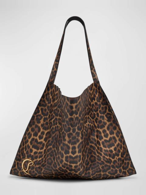 Le 54 Leopard-Print Leather Tote Bag