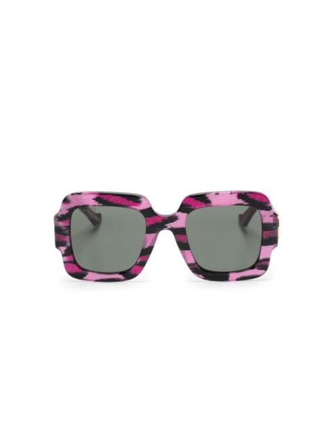 GUCCI Double-G oversize-frame sunglasses