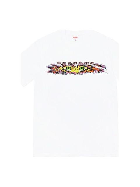 Supreme 최고 SS22 주 19 눈 티 동물 눈 인쇄 짧은 소매 빨강 SUP-SS22-365