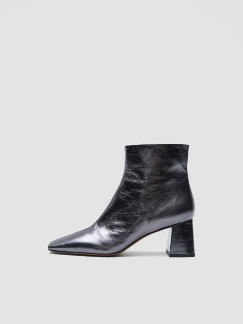 JOSEPH Heeled Metallic Leather Ankle Boots