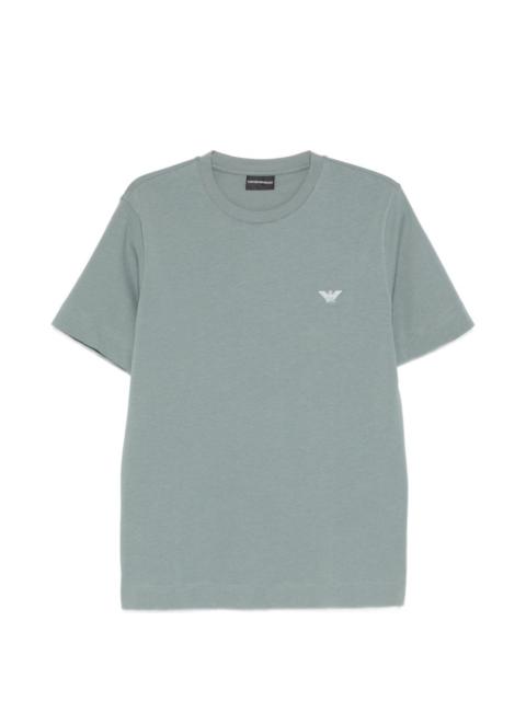 EMPORIO ARMANI eagle-embroidery crew-neck T-shirt