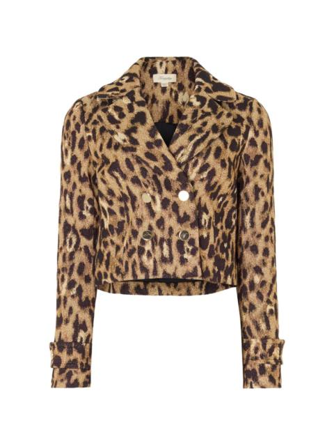 Temperley London Amara leopard-print cropped jacket