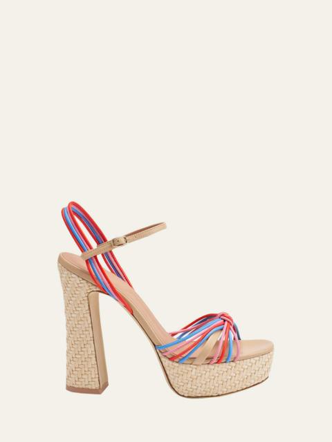 MALONE SOULIERS 125mm Lucille Strappy Leather Platform Sandals