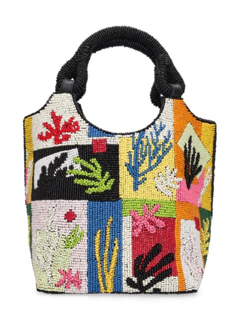 STAUD Zoe glass beaded tote bag