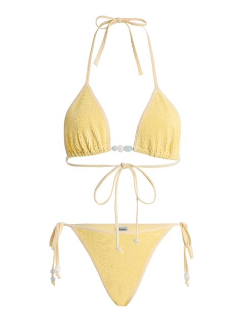 Hunza G Gina Beaded Bikini yellow