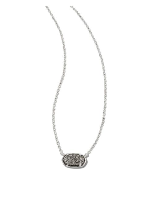 KENDRA SCOTT Grayson Silver Pendant Necklace in Platinum Drusy