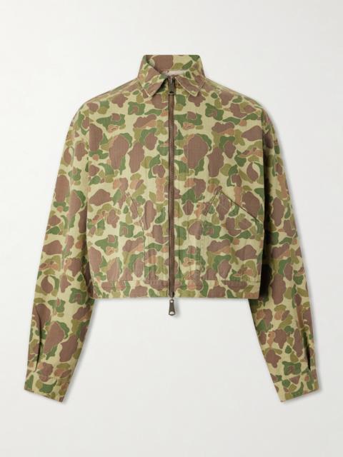 Kapital Drizzler Reversible Herringbone Camouflage-Print Cotton Blouson Jacket