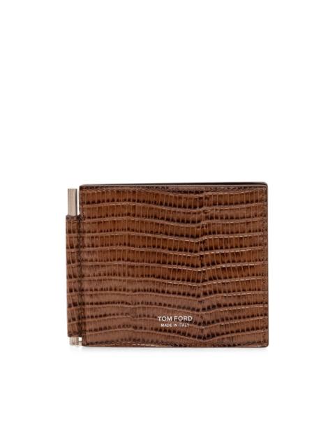 TOM FORD lizard-effect leather wallet