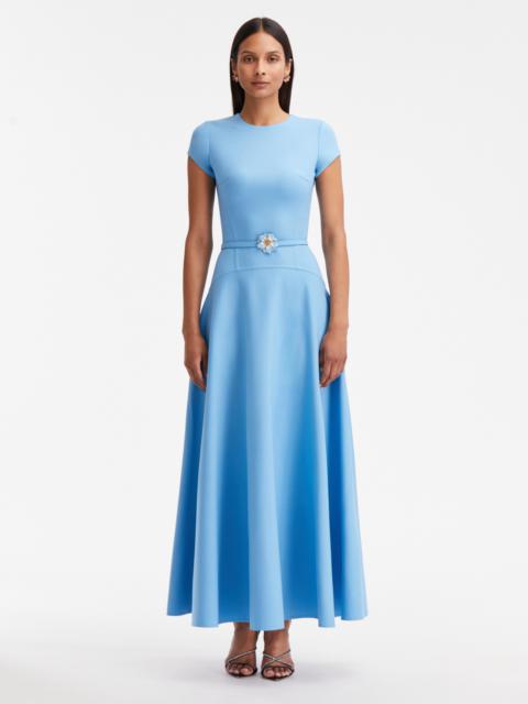 Oscar de la Renta FLORAL BELT MAXI DRESS