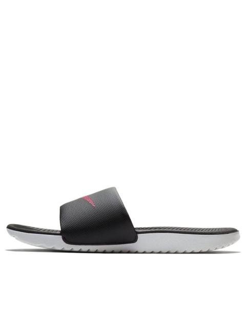 Nike (WMNS) Nike Kawa Black White Pink Slippers 834588-060