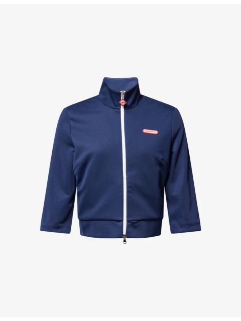 CASABLANCA Tricot High-Neck Woven Track Jacket