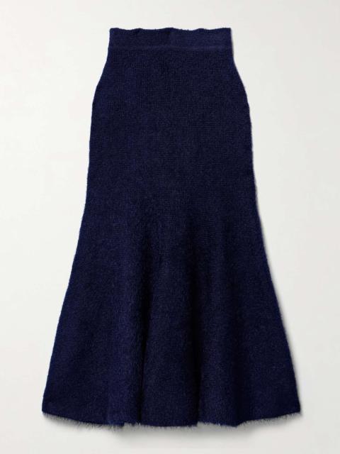 Cadence silk and cashmere-blend tweed midi skirt