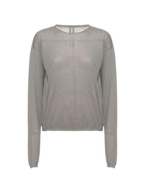 Rick Owens sheer-knit lightweight sweatshirt