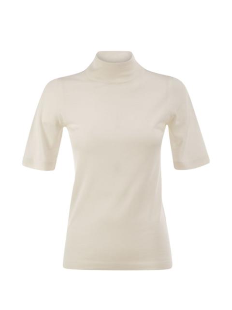 Brunello Cucinelli high-neck elbow-length cashmere sweater