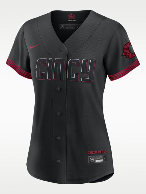 Nike MLB Cincinnati Reds City Connect (Barry Larkin) Women's Replica Baseball Jersey