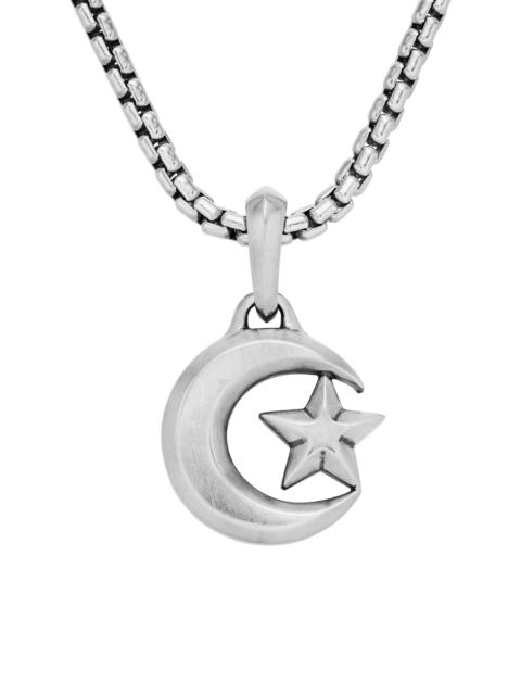 DAVID YURMAN Men's Star and Crescent Amulet in Sterling Silver, 28.3MM - Silver