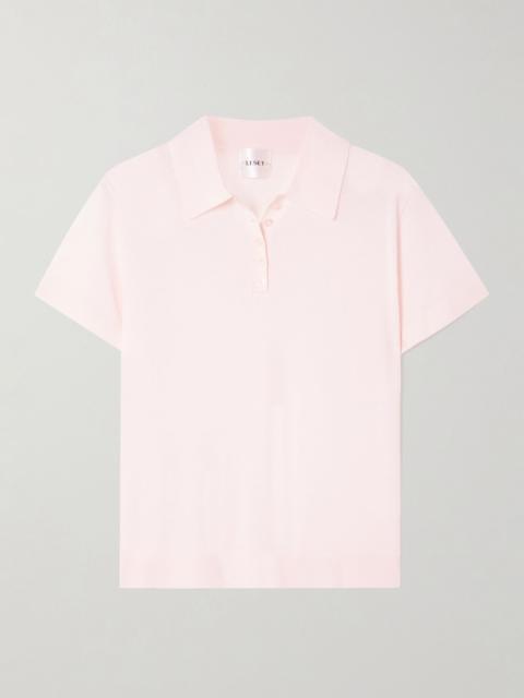 LESET James merino wool polo shirt Blush