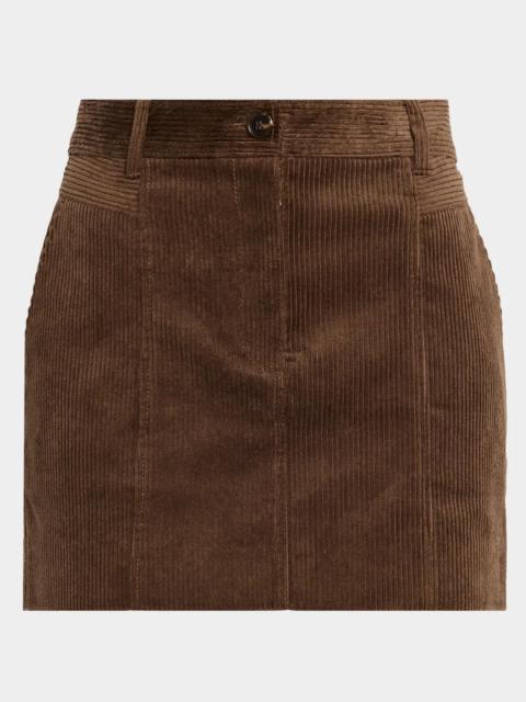 PAIGE Camden Mini Corduroy Skirt