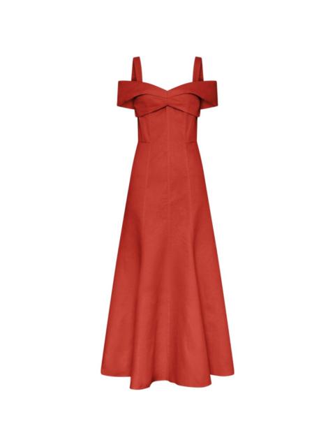 NICHOLAS Ivana off-shoulder midi dress
