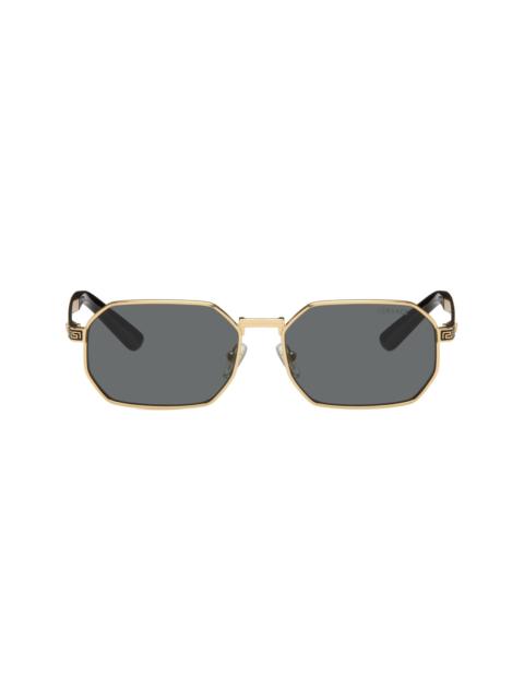 VERSACE Gold Greca Flow Sunglasses