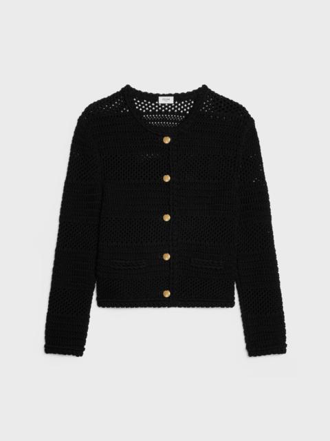 CELINE cardigan jacket IN cotton crochet