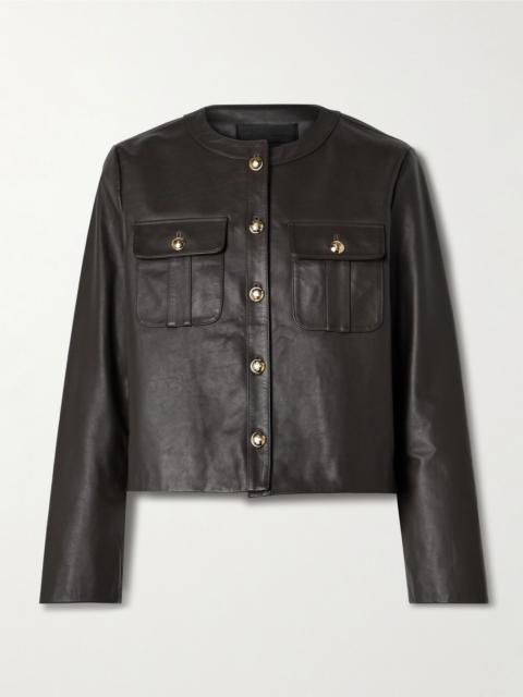 NILI LOTAN Kitra leather jacket Brown