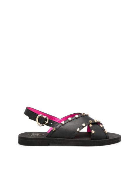 Moschino sling back leather sandals