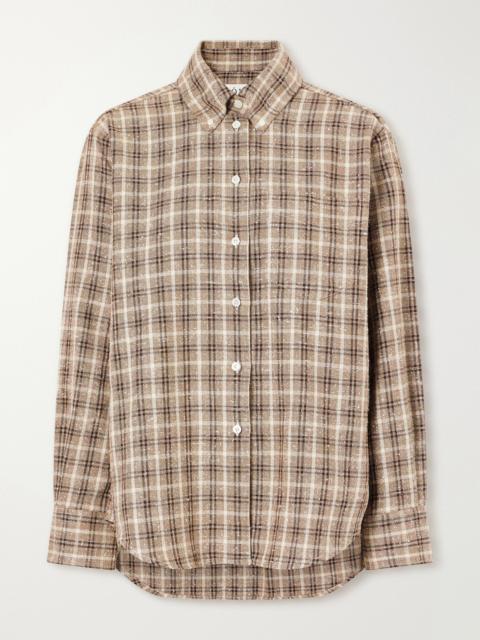 RÓHE Oxford Checked Cotton-bouclé Shirt