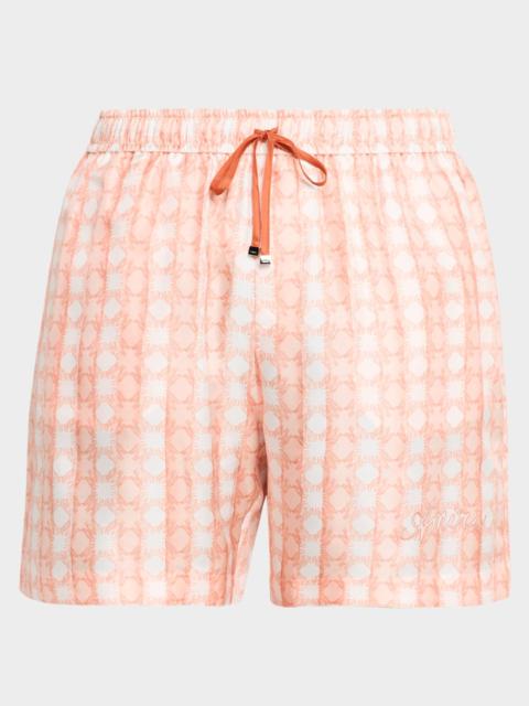 AMIRI Men's Silk MA Quad Bowling Shorts