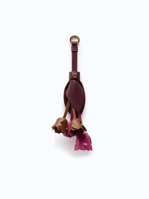 PINKO CHARM KEYRING WITH FLOWERS