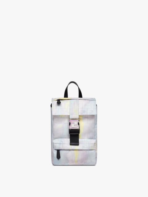 FENDI Yellow and lilac Sunset jacquard fabric backpack