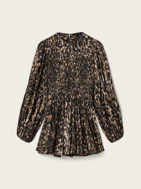ALLSAINTS CHIA SMOCKED MINI DRESS