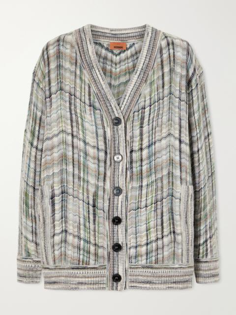 Missoni Striped Crochet-knit Wool-blend Cardigan