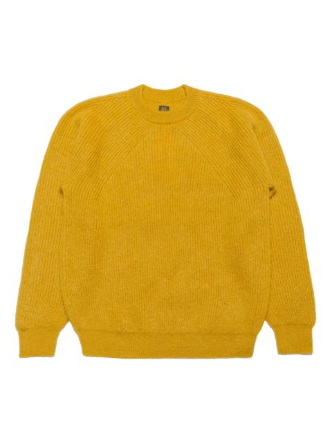 BATONER Pure Mohair Signature Crew Neck Yellow